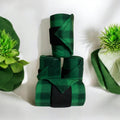 Green Plaid Leg Wraps- Light Weight Fleece